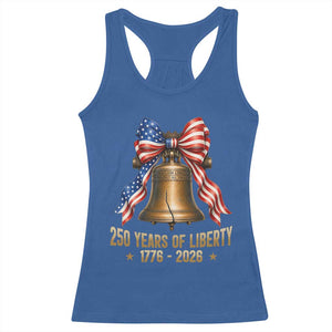 250 Years Of Liberty Racerback Tank Top American Heritage Bell Graphic