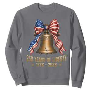 250 Years Of Liberty Sweatshirt American Heritage Bell Graphic