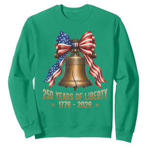 250 Years Of Liberty Sweatshirt American Heritage Bell Graphic
