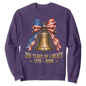 250 Years Of Liberty Sweatshirt American Heritage Bell Graphic