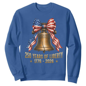 250 Years Of Liberty Sweatshirt American Heritage Bell Graphic