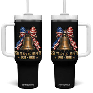 250 Years Of Liberty Tumbler With Handle American Heritage Bell Graphic