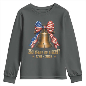 250 Years Of Liberty Youth Sweatshirt American Heritage Bell Graphic