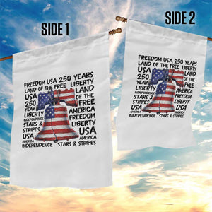250 Years Of Freedom Garden Flag Red White Blue Liberty Bell