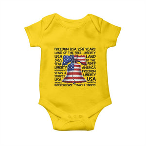 250 Years Of Freedom Baby Onesie Red White Blue Liberty Bell