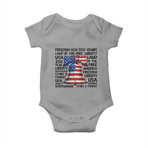 250 Years Of Freedom Baby Onesie Red White Blue Liberty Bell