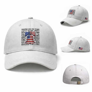 250 Years Of Freedom Baseball Cap Red White Blue Liberty Bell