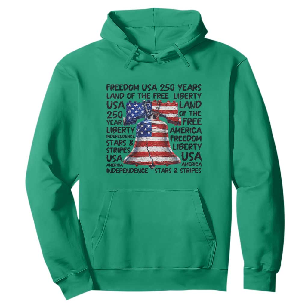 250 Years Of Freedom Hoodie Red White Blue Liberty Bell