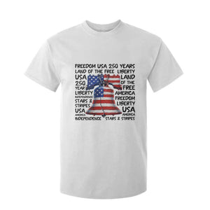 250 Years Of Freedom T Shirt For Kid Red White Blue Liberty Bell