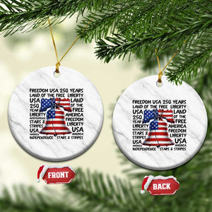 250 Years Of Freedom Ceramic Ornament Red White Blue Liberty Bell