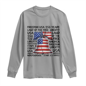 250 Years Of Freedom Long Sleeve Shirt Red White Blue Liberty Bell
