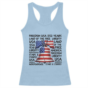 250 Years Of Freedom Racerback Tank Top Red White Blue Liberty Bell