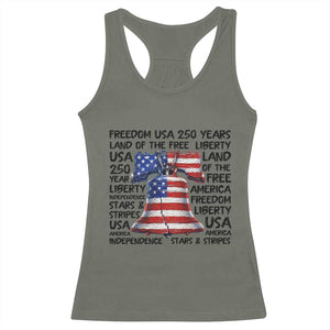250 Years Of Freedom Racerback Tank Top Red White Blue Liberty Bell