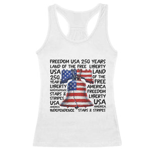 250 Years Of Freedom Racerback Tank Top Red White Blue Liberty Bell