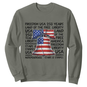 250 Years Of Freedom Sweatshirt Red White Blue Liberty Bell