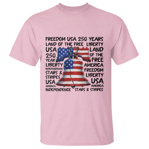 250 Years Of Freedom T Shirt Red White Blue Liberty Bell