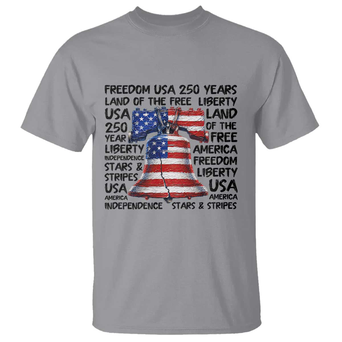 250 Years Of Freedom T Shirt Red White Blue Liberty Bell