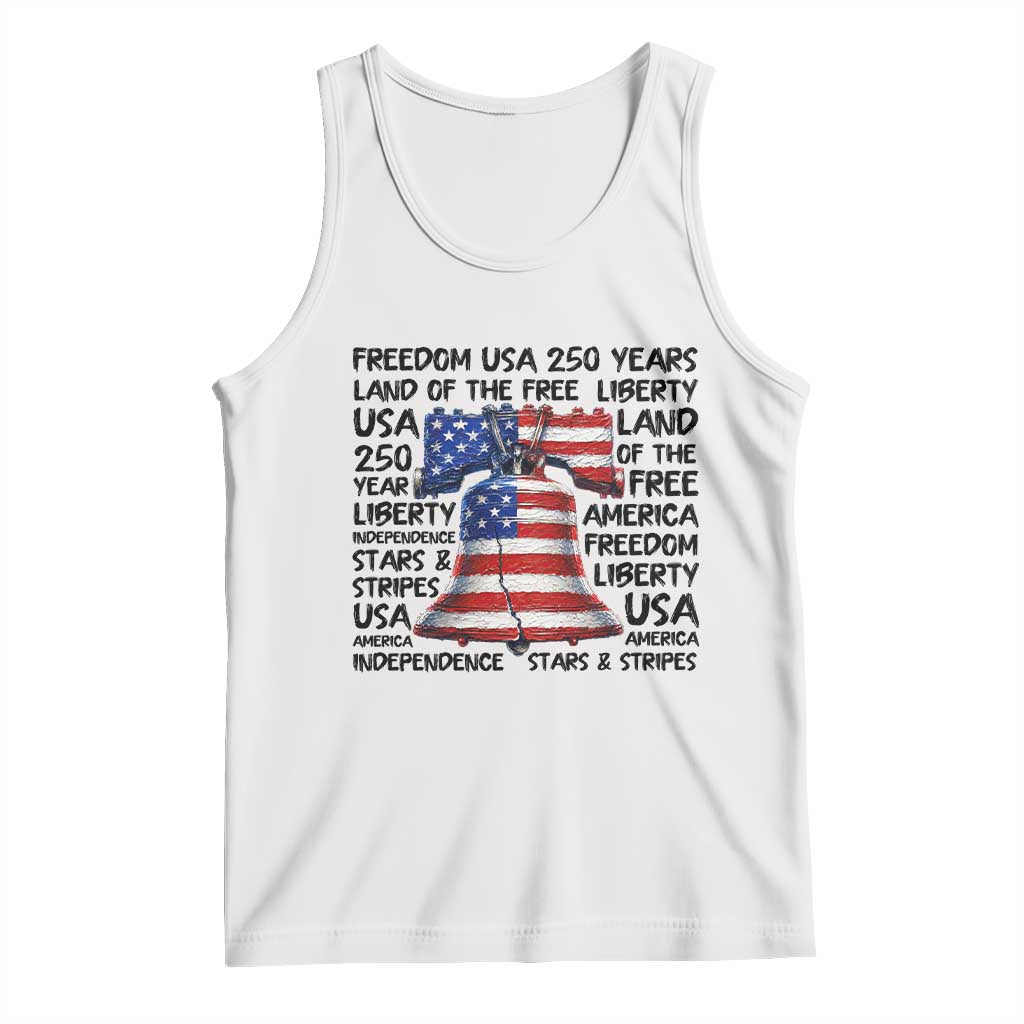 250 Years Of Freedom Tank Top Red White Blue Liberty Bell