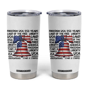 250 Years Of Freedom Tumbler Cup Red White Blue Liberty Bell