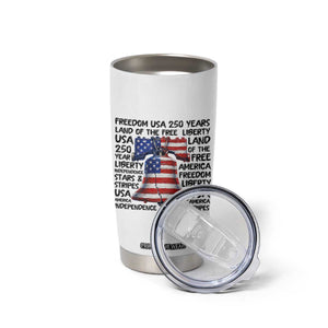 250 Years Of Freedom Tumbler Cup Red White Blue Liberty Bell