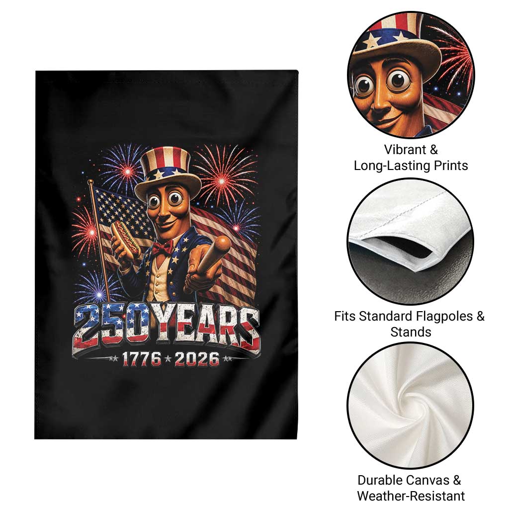 USA 250th Anniversary Tung Tung Sahur Garden Flag Funny American Anniversary Celebration