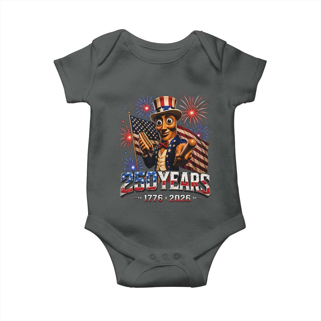 USA 250th Anniversary Tung Tung Sahur Baby Onesie Funny American Anniversary Celebration