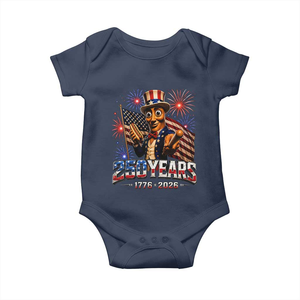 USA 250th Anniversary Tung Tung Sahur Baby Onesie Funny American Anniversary Celebration