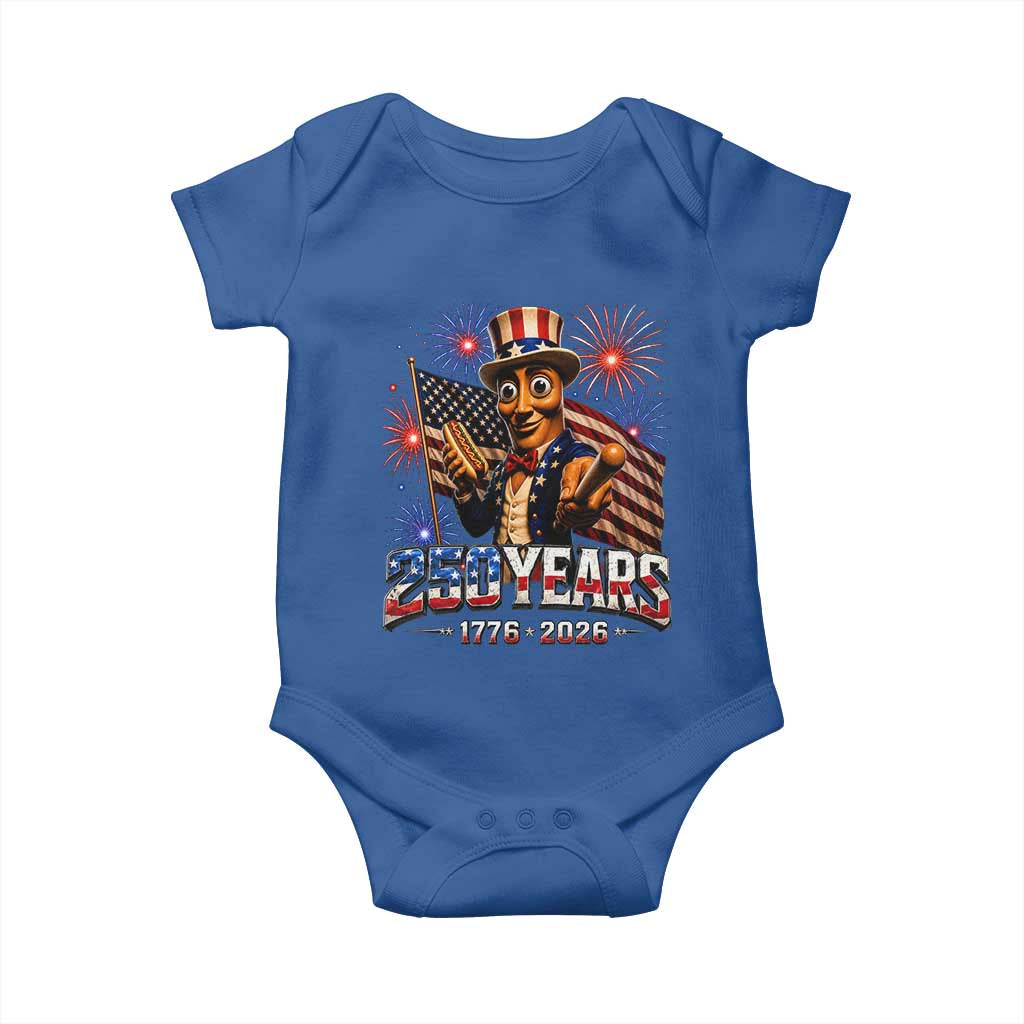 USA 250th Anniversary Tung Tung Sahur Baby Onesie Funny American Anniversary Celebration