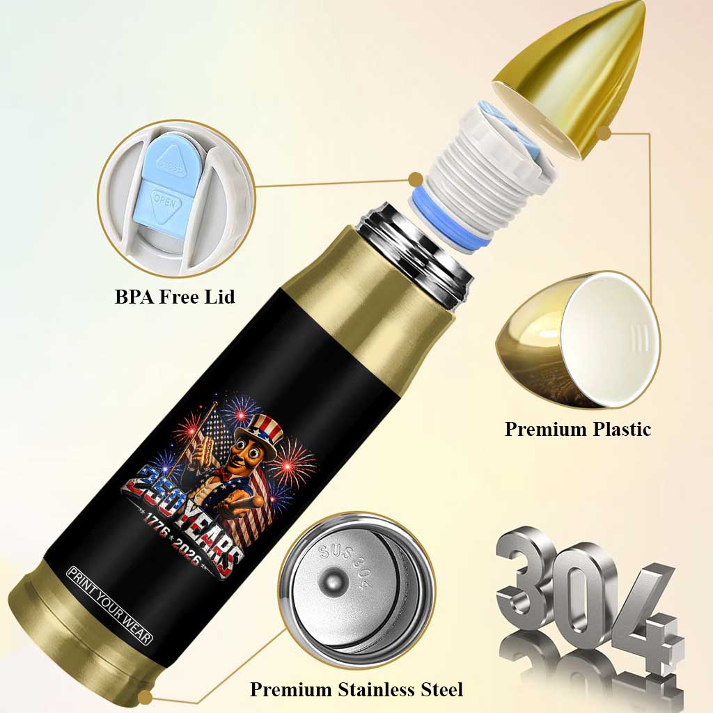 USA 250th Anniversary Tung Tung Sahur Bullet Tumbler Funny American Anniversary Celebration