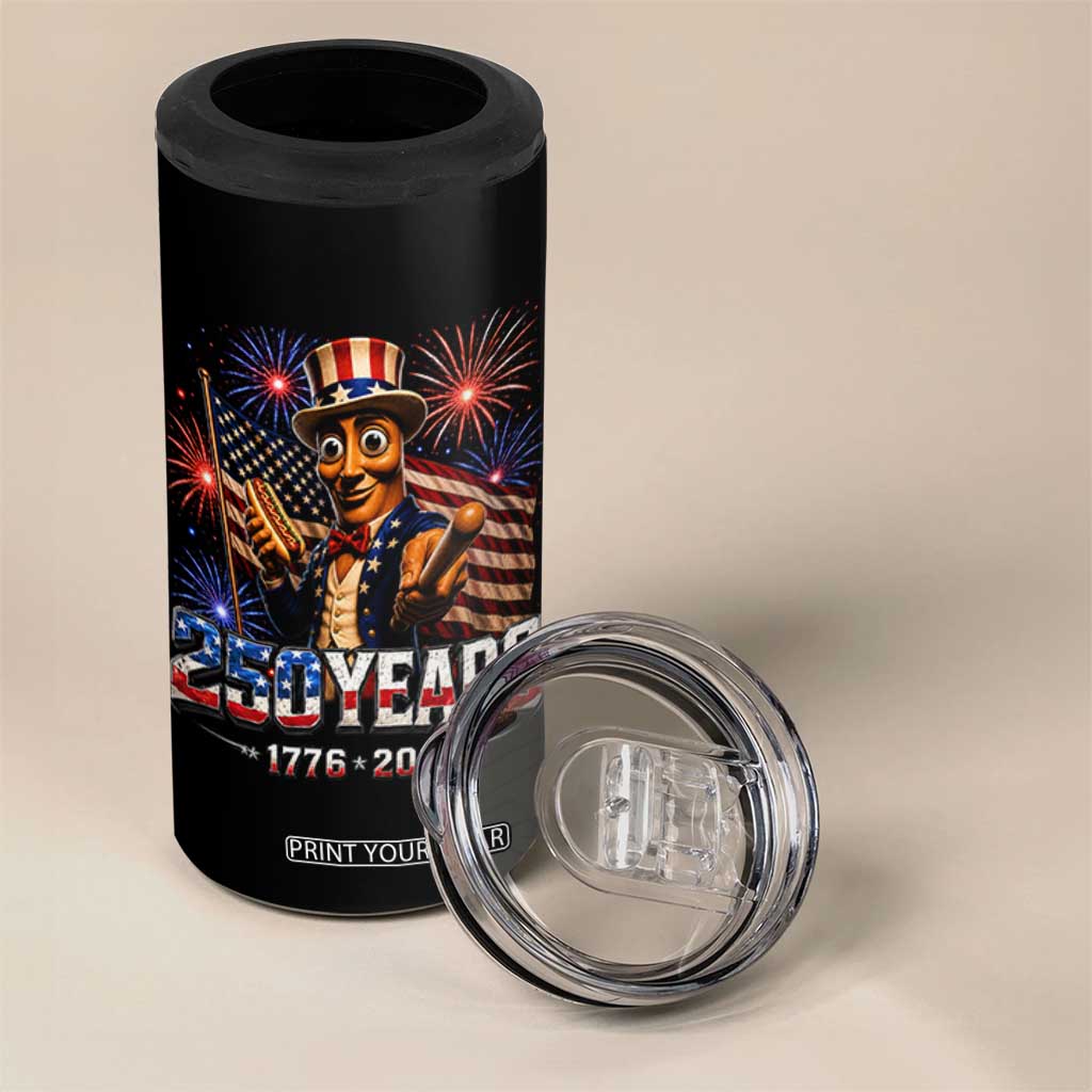 USA 250th Anniversary Tung Tung Sahur 4 in 1 Can Cooler Tumbler Funny American Anniversary Celebration TS12 Print Your Wear