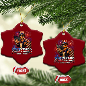 USA 250th Anniversary Tung Tung Sahur Ceramic Ornament Funny American Anniversary Celebration