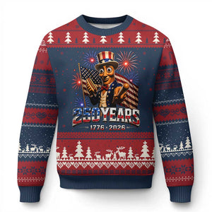 USA 250th Anniversary Tung Tung Sahur Ugly Christmas Sweater Funny American Anniversary Celebration