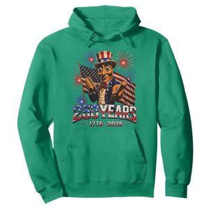 USA 250th Anniversary Tung Tung Sahur Hoodie Funny American Anniversary Celebration