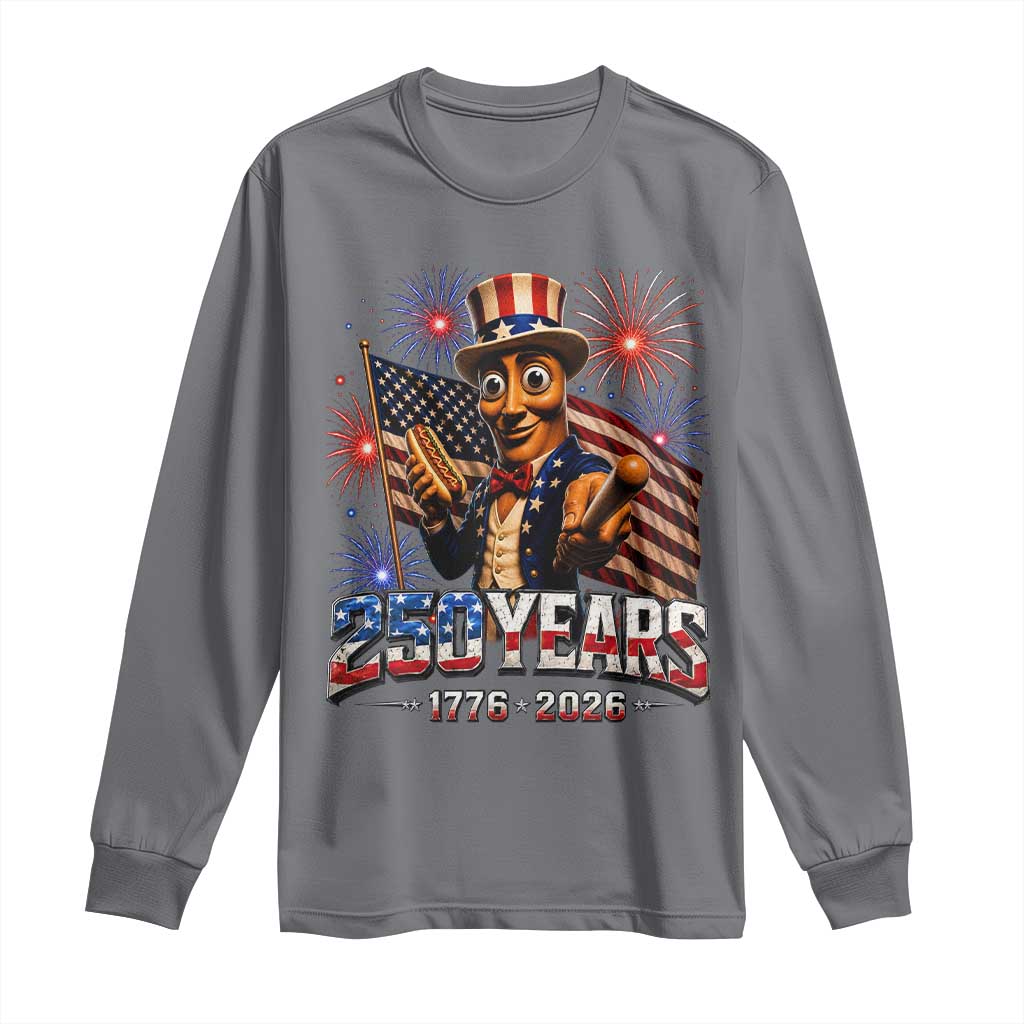 USA 250th Anniversary Tung Tung Sahur Long Sleeve Shirt Funny American Anniversary Celebration