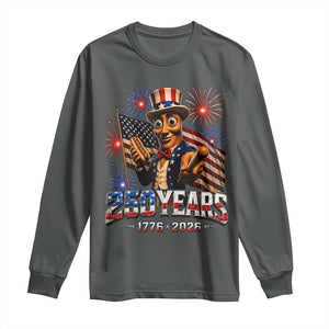 USA 250th Anniversary Tung Tung Sahur Long Sleeve Shirt Funny American Anniversary Celebration