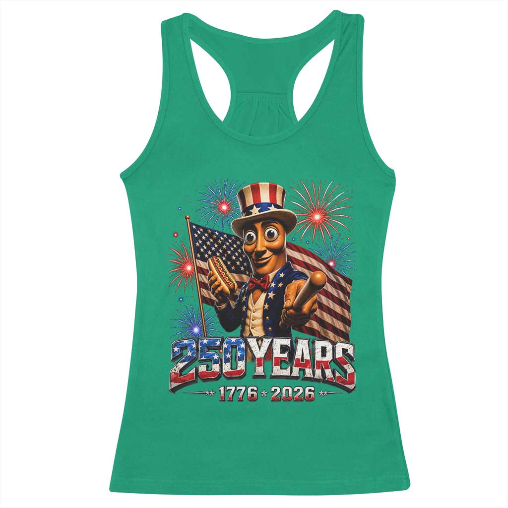 USA 250th Anniversary Tung Tung Sahur Racerback Tank Top Funny American Anniversary Celebration