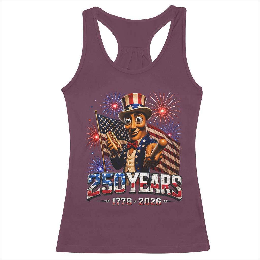 USA 250th Anniversary Tung Tung Sahur Racerback Tank Top Funny American Anniversary Celebration