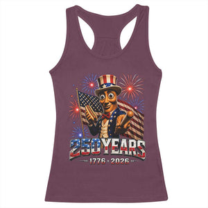 USA 250th Anniversary Tung Tung Sahur Racerback Tank Top Funny American Anniversary Celebration