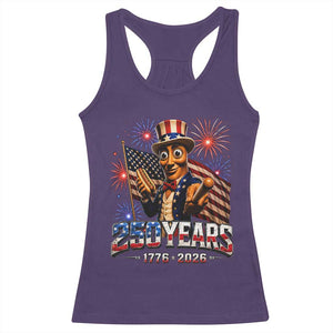 USA 250th Anniversary Tung Tung Sahur Racerback Tank Top Funny American Anniversary Celebration
