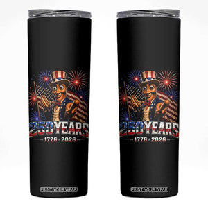 USA 250th Anniversary Tung Tung Sahur Skinny Tumbler Funny American Anniversary Celebration TS12 Black Print Your Wear
