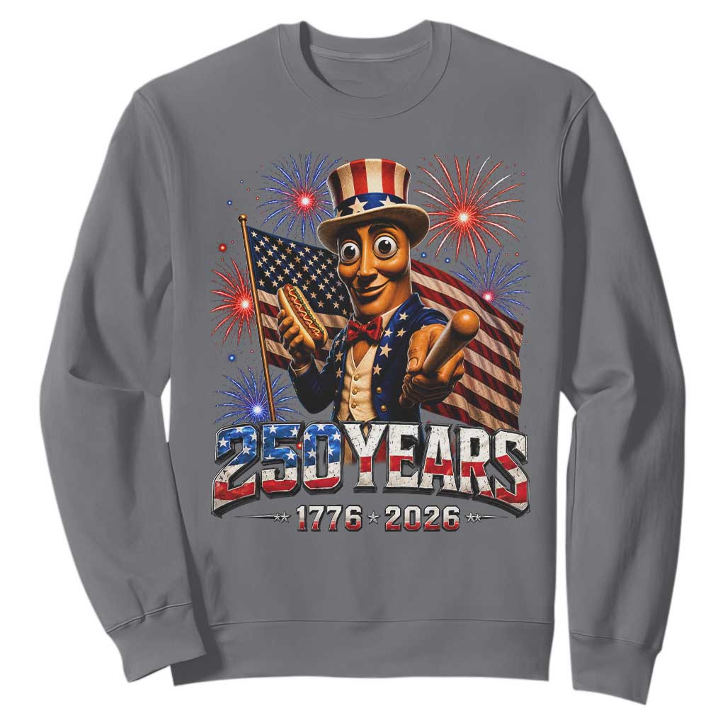 USA 250th Anniversary Tung Tung Sahur Sweatshirt Funny American Anniversary Celebration