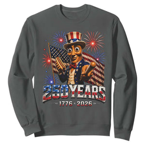 USA 250th Anniversary Tung Tung Sahur Sweatshirt Funny American Anniversary Celebration