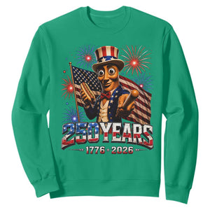 USA 250th Anniversary Tung Tung Sahur Sweatshirt Funny American Anniversary Celebration