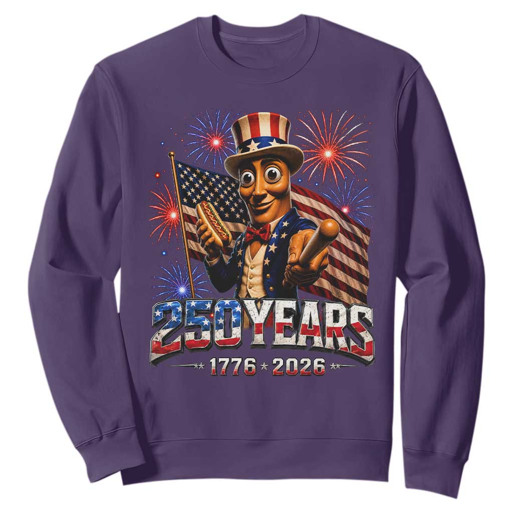 USA 250th Anniversary Tung Tung Sahur Sweatshirt Funny American Anniversary Celebration