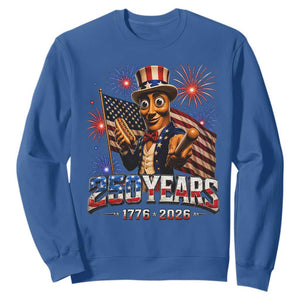 USA 250th Anniversary Tung Tung Sahur Sweatshirt Funny American Anniversary Celebration