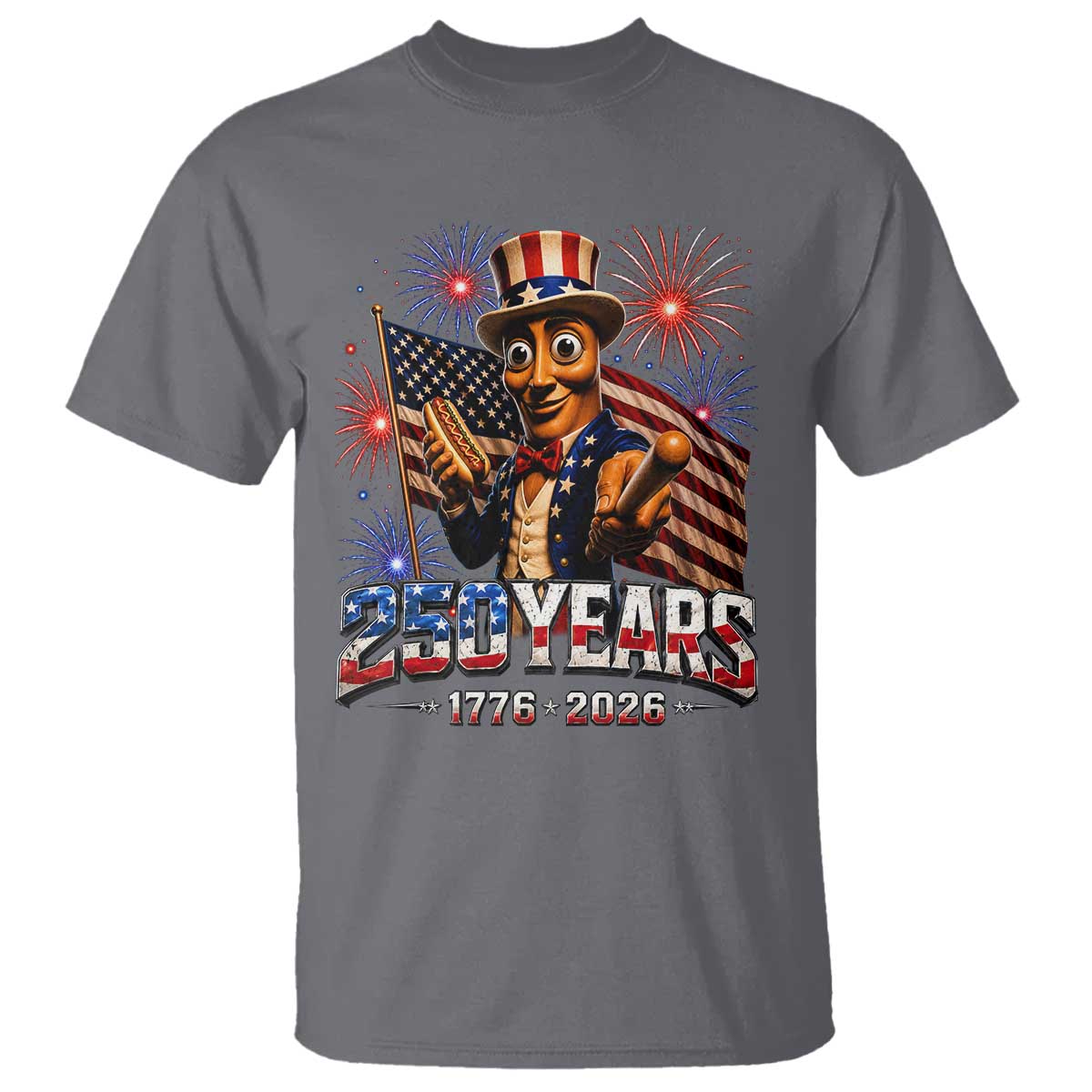 USA 250th Anniversary Tung Tung Sahur T Shirt Funny American Anniversary Celebration
