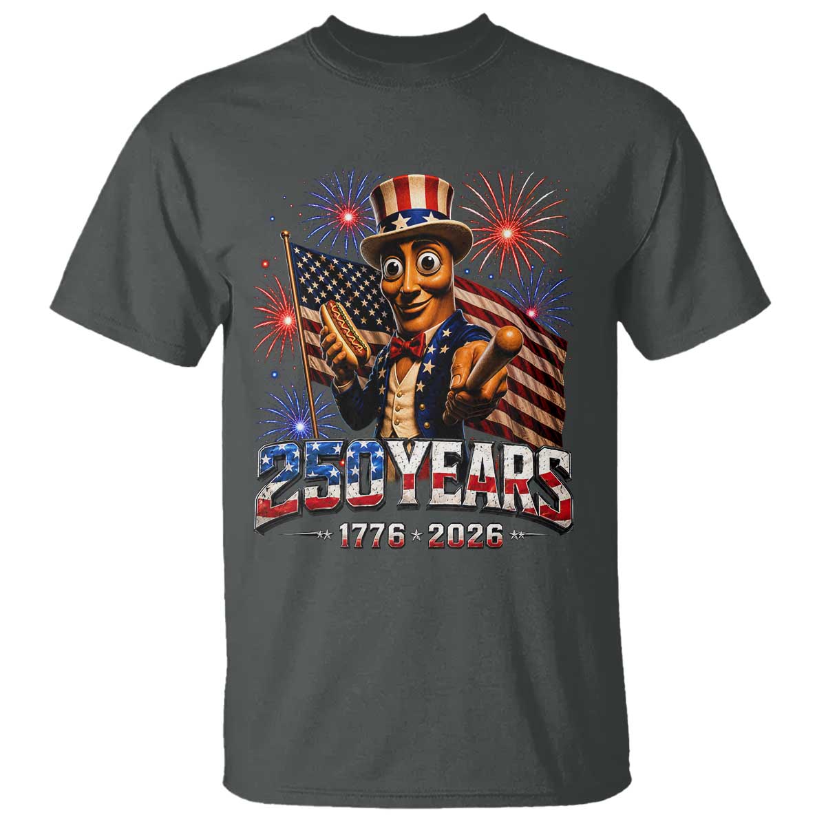 USA 250th Anniversary Tung Tung Sahur T Shirt Funny American Anniversary Celebration