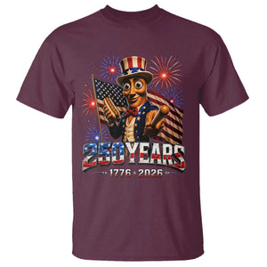 USA 250th Anniversary Tung Tung Sahur T Shirt Funny American Anniversary Celebration