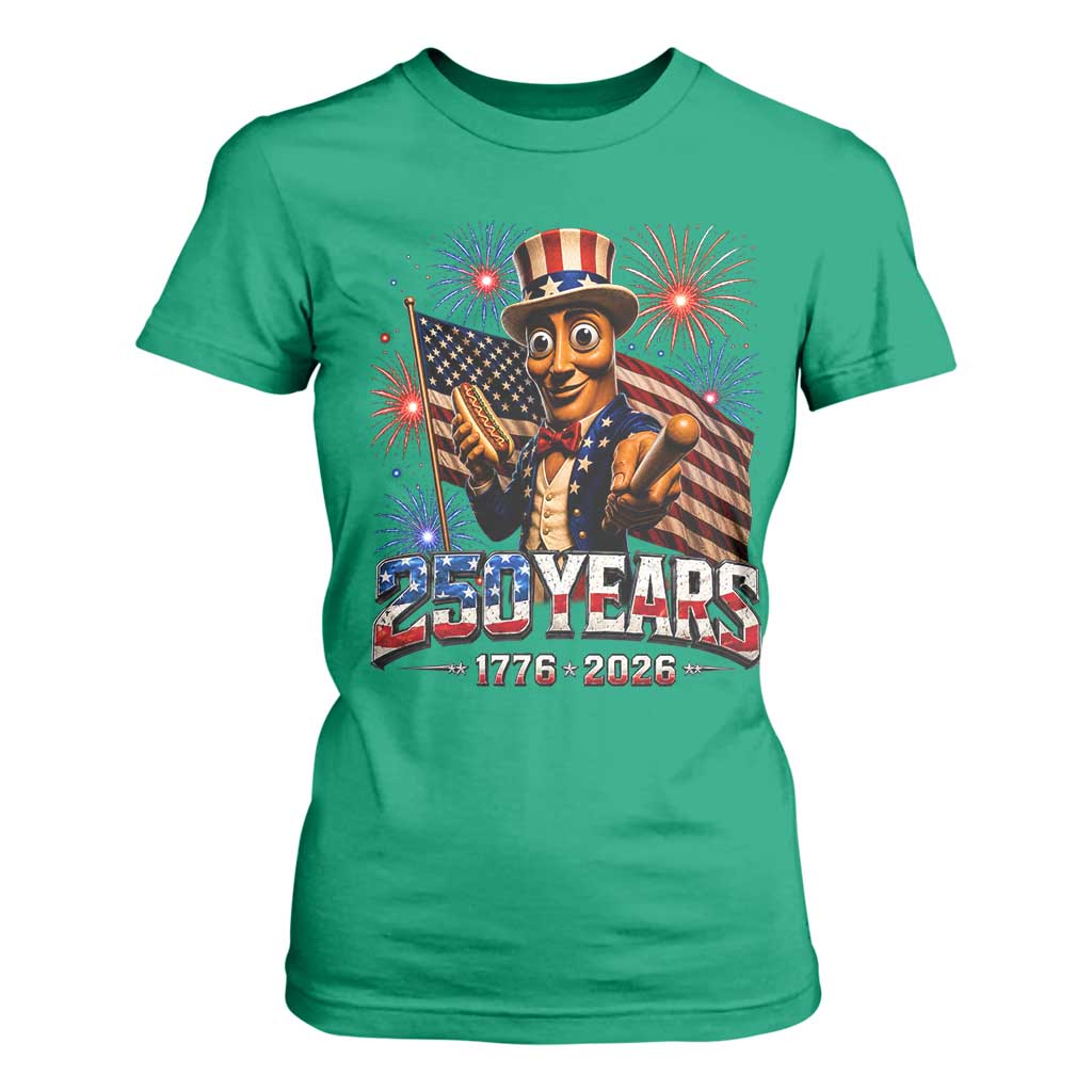 USA 250th Anniversary Tung Tung Sahur T Shirt For Women Funny American Anniversary Celebration
