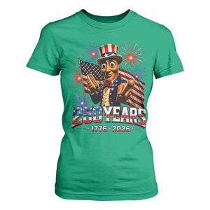 USA 250th Anniversary Tung Tung Sahur T Shirt For Women Funny American Anniversary Celebration